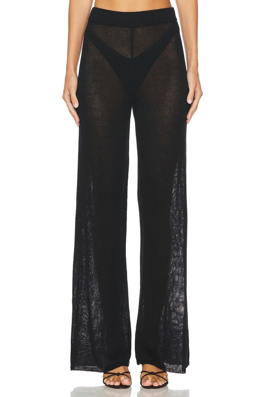 Solid & Striped The Faye Sheer Wide Leg Pant - M